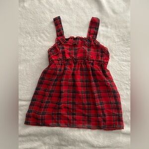 Justice Vibrant Red and Blue Plaid Shirt